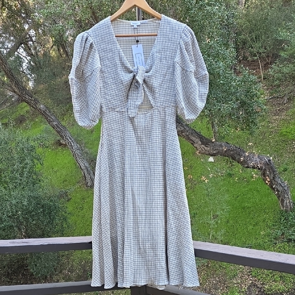 NEW $485 RHODE GINNY MIDI DRESS IN CERULEAN SIZE 6 - Picture 2 of 11